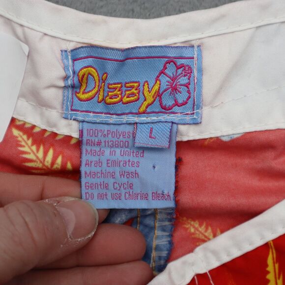 Dizzy Shorts Womens L Multicolor High Rise Button Zip Floral Print Swimwear - Picture 2 of 14